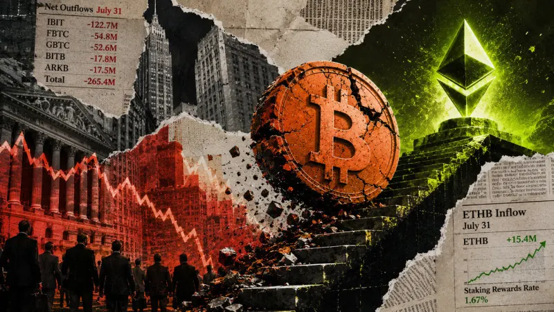 Bitcoin ETFs Bleed $265M as Ethereum Gains Rely on One Fund